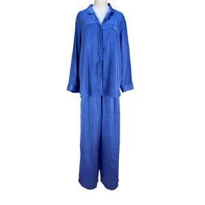 Vintage Inner Most Satin Sleepwear Pant Set Pajamas Blue